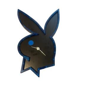 Spencer 2003 Playboy Bunny Neon Blue Wall Clock Bar Sign Y2K‎ Works New Cord